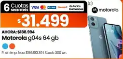 Changomas Motorola g04s 64 gb oferta