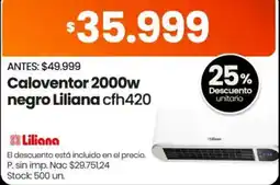 Changomas Liliana caloventor 2000w negro cfh420 oferta