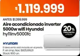 Changomas Hyundai aire acondicionado inverter 5000w wifi oferta