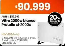 Changomas Protalia vitro 2000w blanco ch2000a oferta