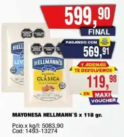 Maxiconsumo Hellmann's mayonesa clásica oferta