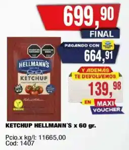 Maxiconsumo Hellmann's ketchup oferta