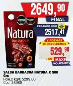 Maxiconsumo Natura salsa babbacoa oferta