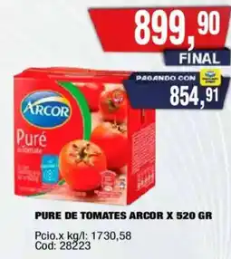 Maxiconsumo Arcor pure de tomates oferta
