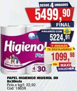 Maxiconsumo Higienol papel higienico higienol dh oferta