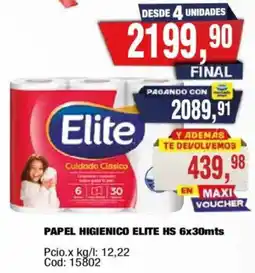 Maxiconsumo Elite papel higienico elite hs oferta