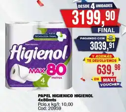 Maxiconsumo Higienol papel higienico oferta