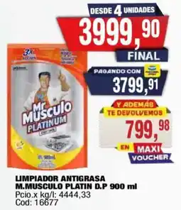 Maxiconsumo Mr Musculo platinum oferta