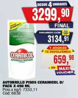 Maxiconsumo Ceramicol autobrillo incoloro oferta