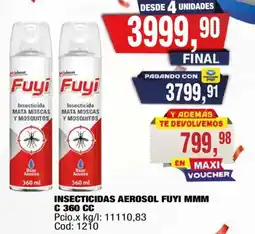 Maxiconsumo Fuyi insecticidas aerosol oferta