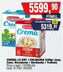 Maxiconsumo La serenisima crema oferta