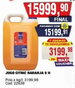 Maxiconsumo Citric jugo naranja oferta