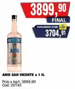 Maxiconsumo Anis san vicente oferta