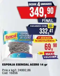 Maxiconsumo Esencial esponja inoxidable de acero oferta