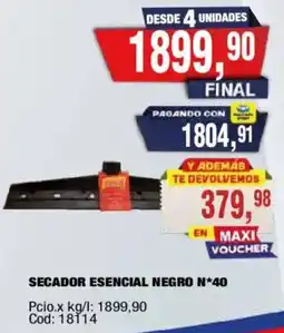 Maxiconsumo Secador esencial negro n*40 oferta