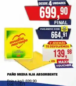 Maxiconsumo Media naranja paño media nja absorbente oferta