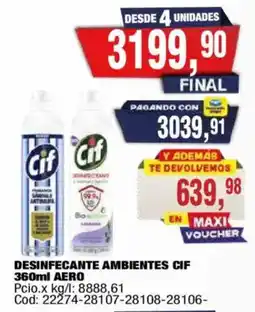 Maxiconsumo Cif desinfectante ambientes oferta