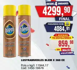 Maxiconsumo Blem lustramuebles oferta