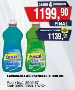 Maxiconsumo Esencial lavavajillas oferta