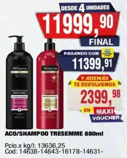 Maxiconsumo Tresemme aco/shampoo oferta