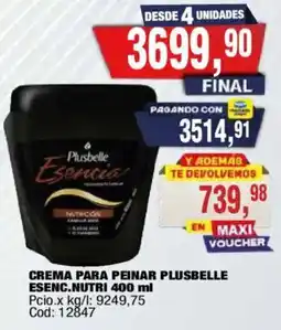 Maxiconsumo Plusbelle crema para peinar esencia nutri oferta