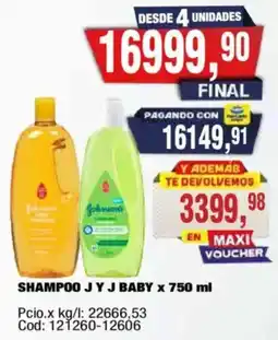 Maxiconsumo Johnson's shampoo j y j baby oferta