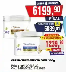 Maxiconsumo Dove crema tratamiento oferta