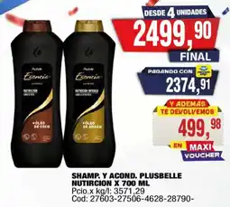Maxiconsumo Plusbelle champ. y acond. plusbelle nutricion oferta