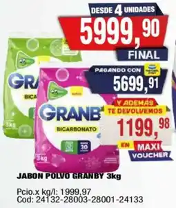 Maxiconsumo Granby jabon polvo bicarbonato oferta