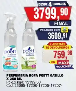 Maxiconsumo Poett perfumeria ropa gatillo oferta