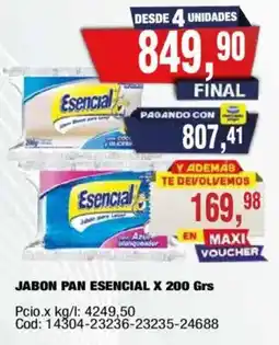 Maxiconsumo Esencial jabon pan oferta