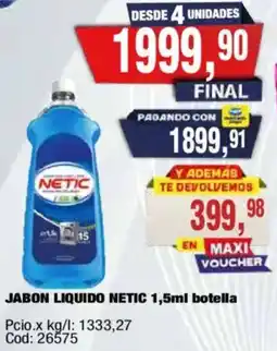 Maxiconsumo Netic jabon liquido oferta