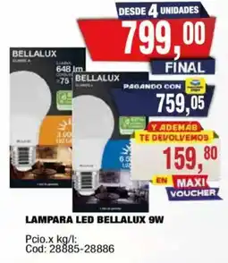 Maxiconsumo Bellalux lampara led 9w oferta