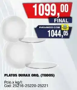 Maxiconsumo Durax platos orq oferta