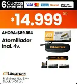 Changomas Lusotoff atornillador inal. 4v. oferta