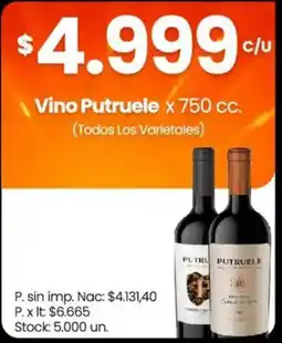Changomas Putruuele vino oferta
