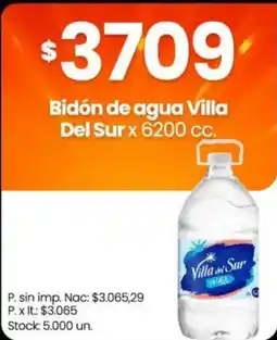 Changomas Villa del Sur bidón de agua oferta