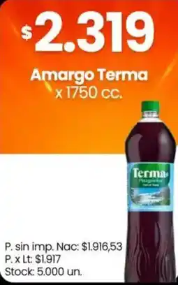 Changomas Amargo Terma oferta