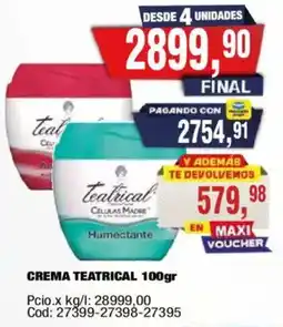 Maxiconsumo Teatrical crema humectante oferta