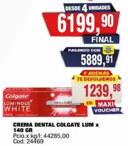 Maxiconsumo Colgate crema dental luminous white oferta
