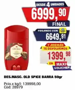 Maxiconsumo Old spice des. masc. barra oferta