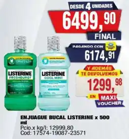 Maxiconsumo Listerine enjuague bucal oferta