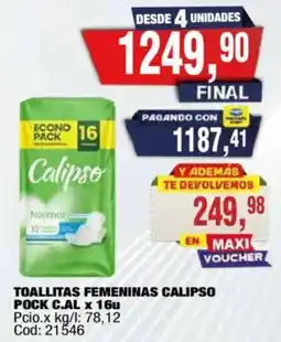 Maxiconsumo Calipso toallitas femeninas oferta