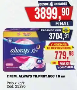 Maxiconsumo Always xira oferta