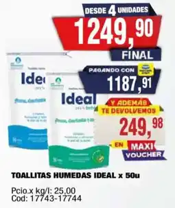 Maxiconsumo Ideal toallitas humedas oferta