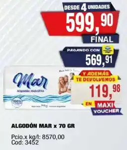Maxiconsumo Mar algodón hidrófilo oferta