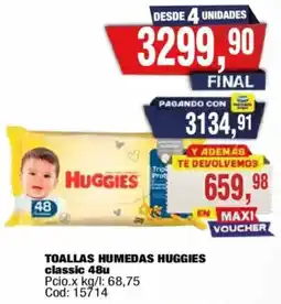 Maxiconsumo Huggies toallas humedas classic oferta