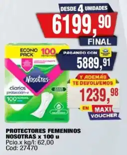Maxiconsumo Nosotras protectores femeninos oferta
