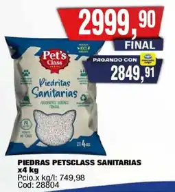 Maxiconsumo Pet's Class piedritas sanitarias oferta