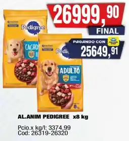 Maxiconsumo Pedigree alimento para cachorros y adultos oferta